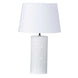 SH Webber Ceramic Table Lamp in white with Woven Textures