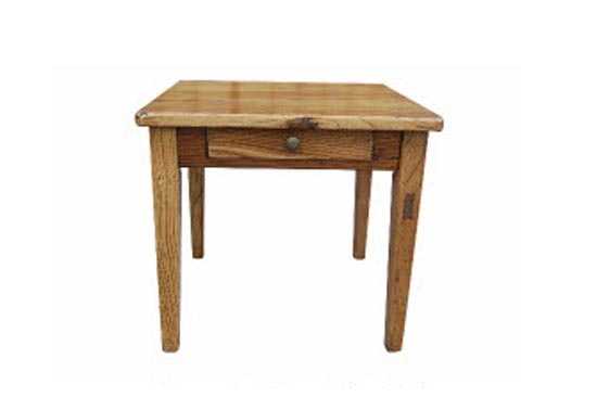 MF Honey Recycled Elm Timber 1 Drawer Side Table