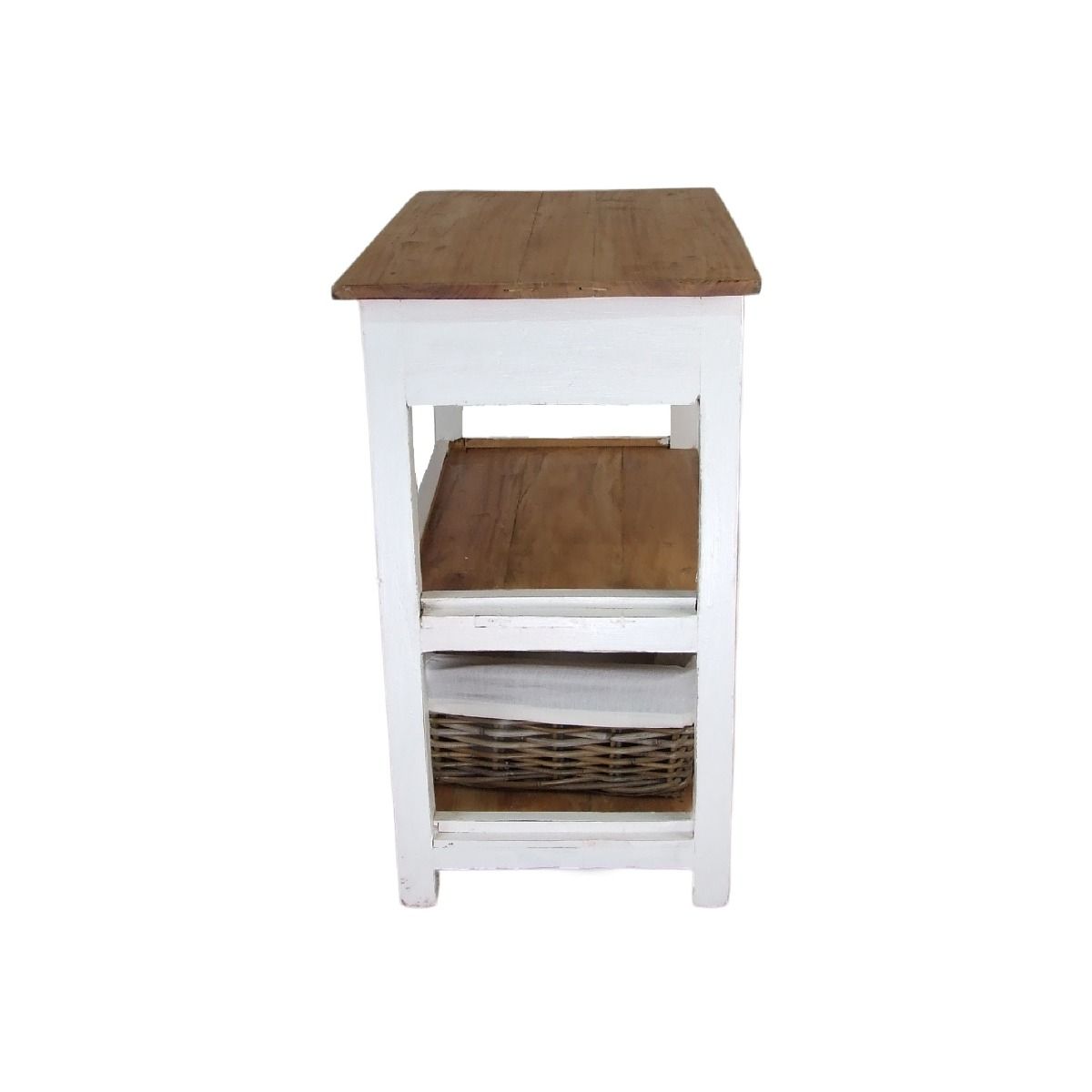 CR Arno Solid Timber 2 Drawer 2 Basket Console Table