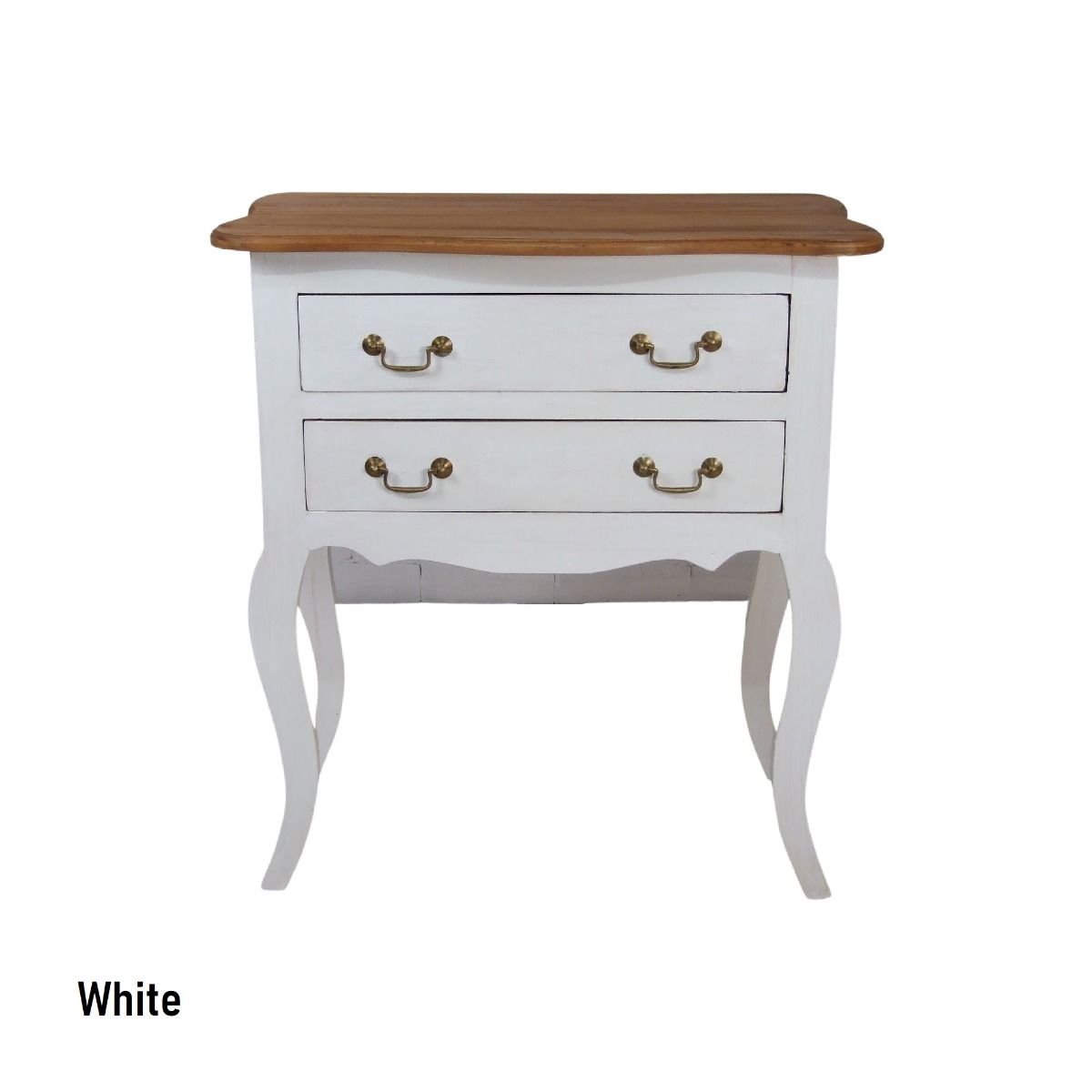 CR Bowral Solid Timber 2 Drawer  Bedside Table