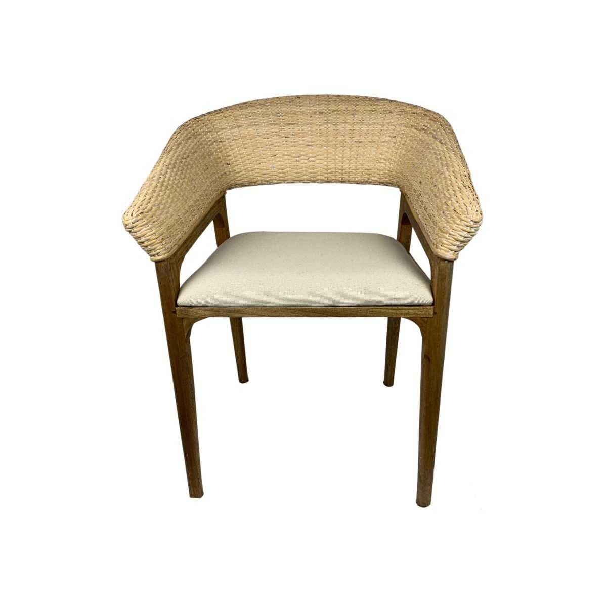 CR Mindi Wood Rattan Amarest Chair