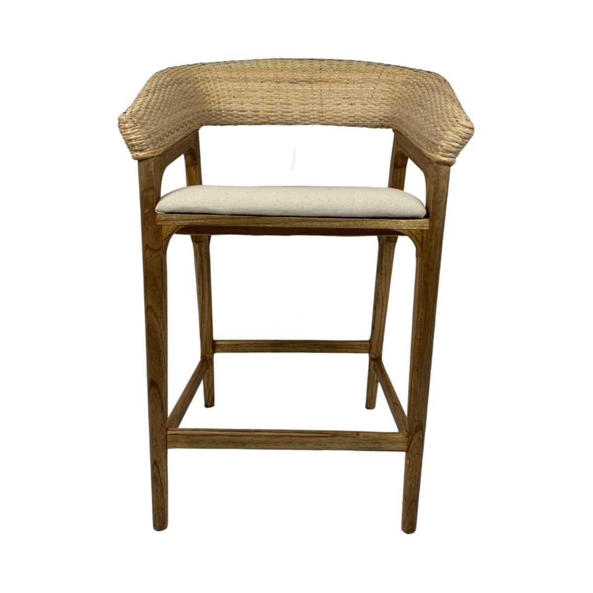 CR Amarest Solid Timber Frame Rattan Counter Stool