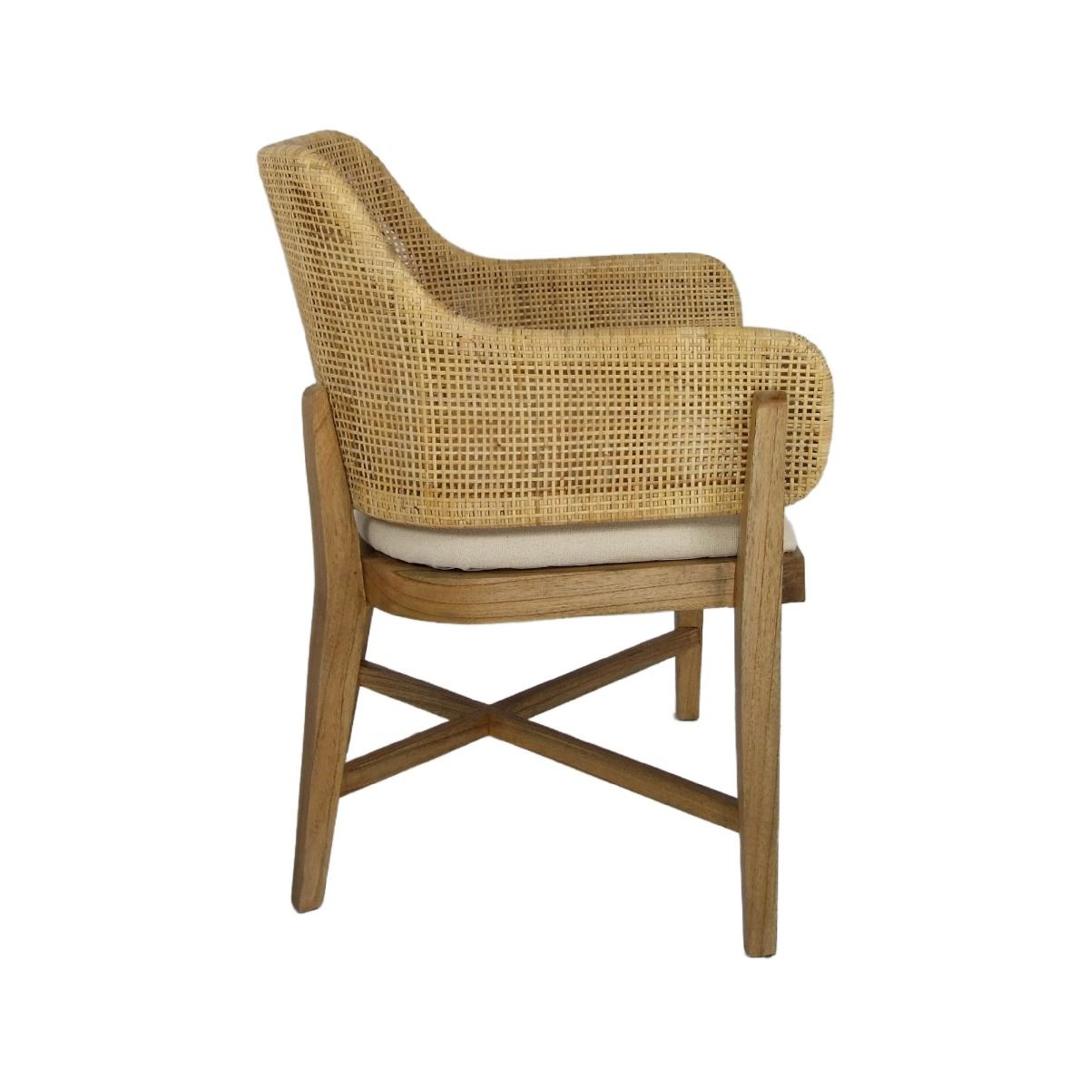 CR Orleans Timber Framed Rattan Dining Chair