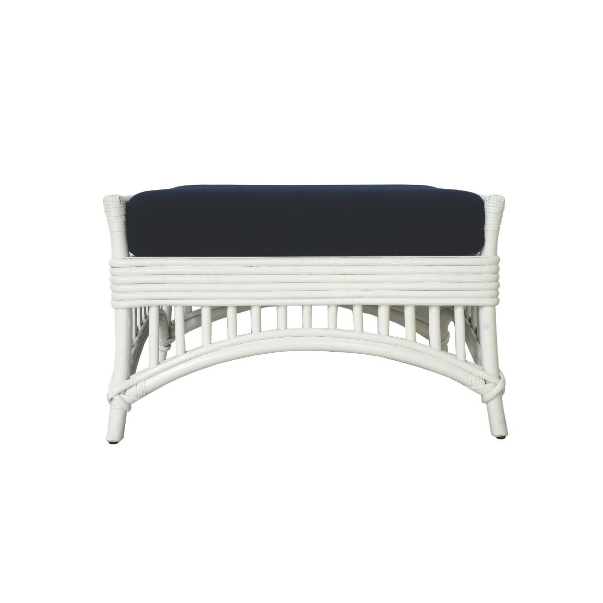 CR Barbados Rattan Ottoman with Cushion