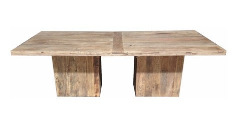 MF Flint Recycled Elm Timber Rectangular Dining Table