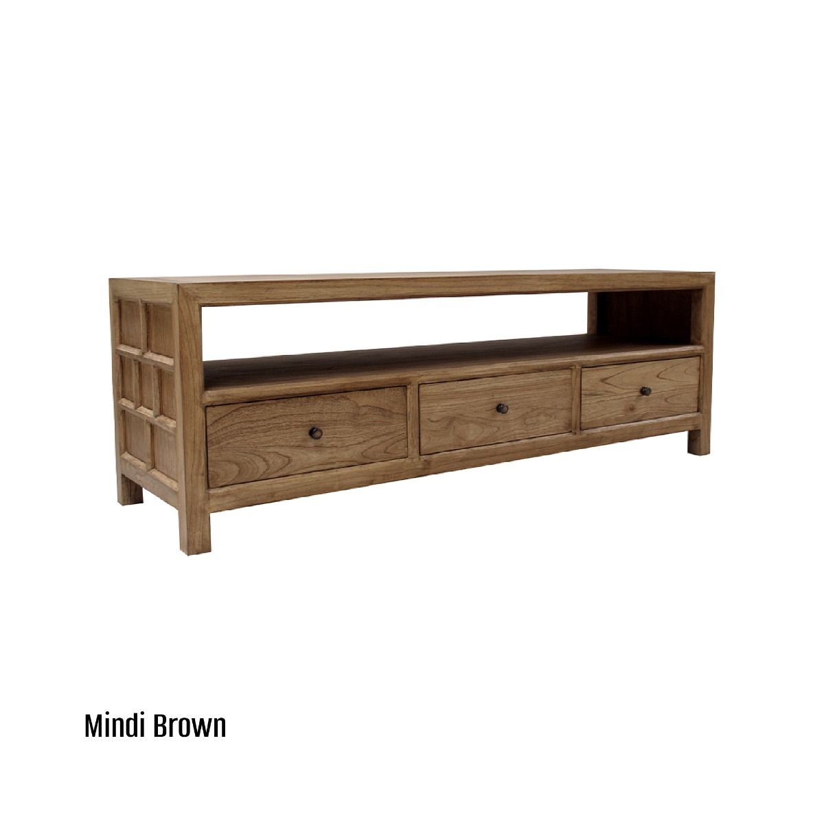 CR Evan Solid Timber 3 Drawer TV Unit