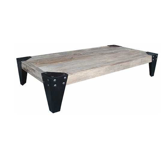 MF Recycled Elm Timber Iron Leg Coffee Table