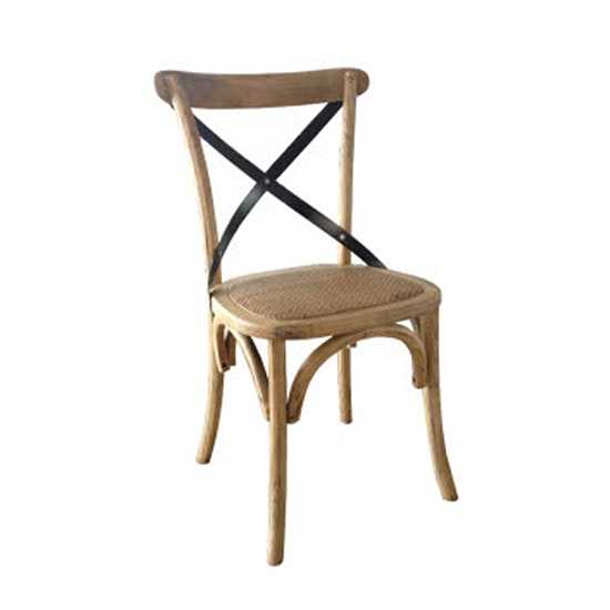 MF Cross Back Chair With Metal Back