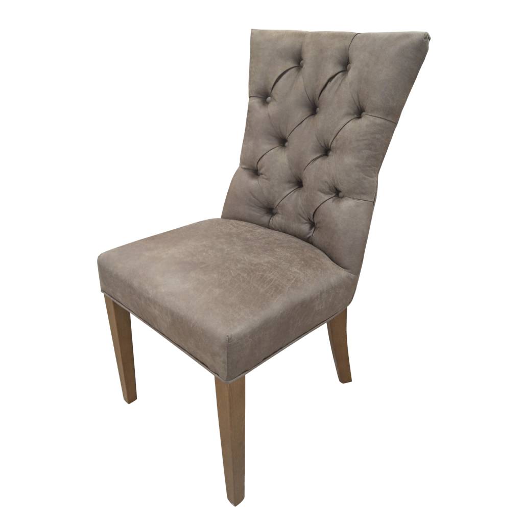 VI Windsor PU Leather Upholstered Timber Legs Dining Chair