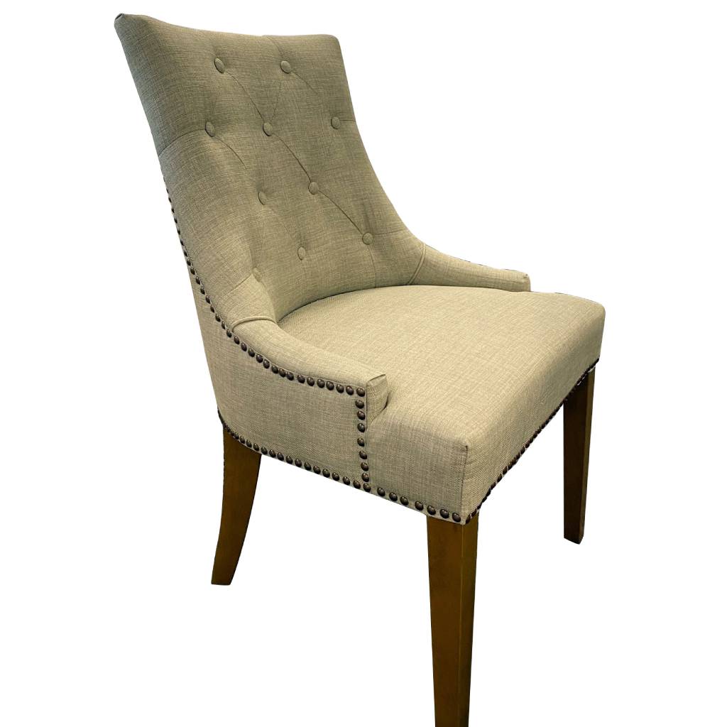 VI Monte Fabric Upholstered Timber Leg Dining Chair
