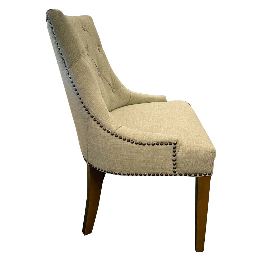 VI Monte Fabric Upholstered Timber Leg Dining Chair