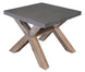 VI Charleston Timber Framed Concrete Top Lamp Table
