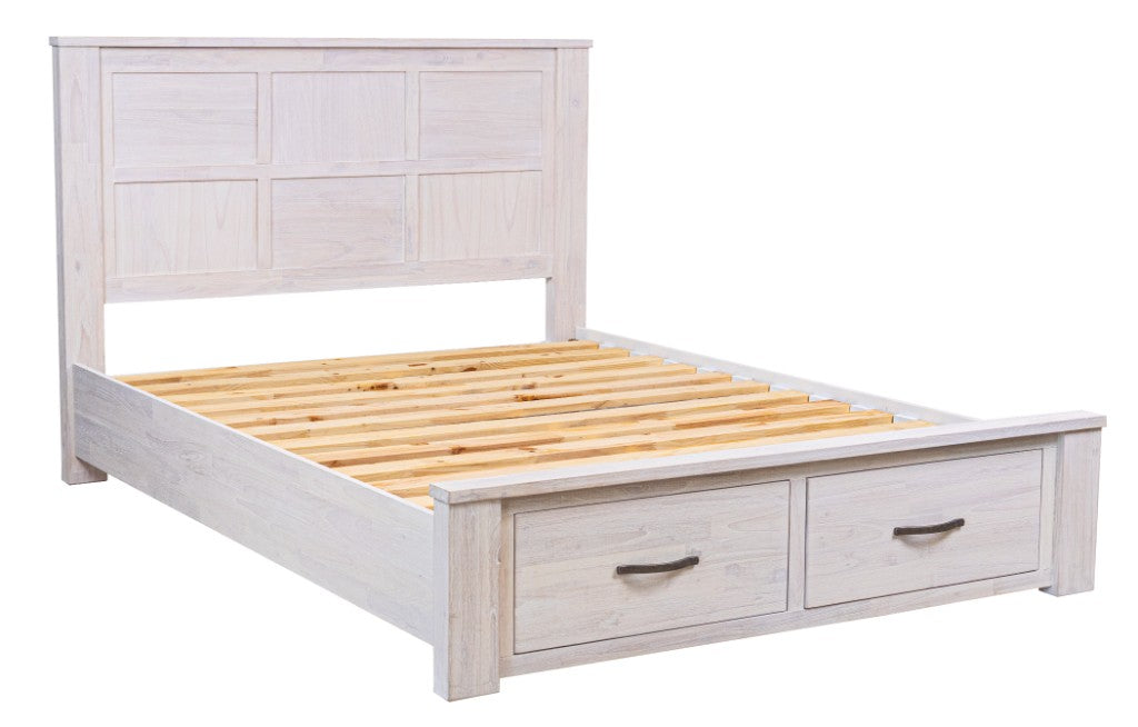 VI Florida Solid Timber Coastal Design Bed with Storage