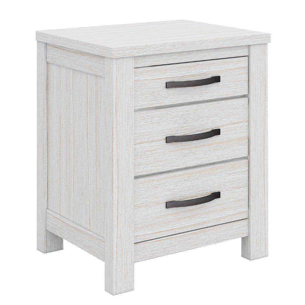 VI Florida Mountain Ash Bedside with 3 Drawers