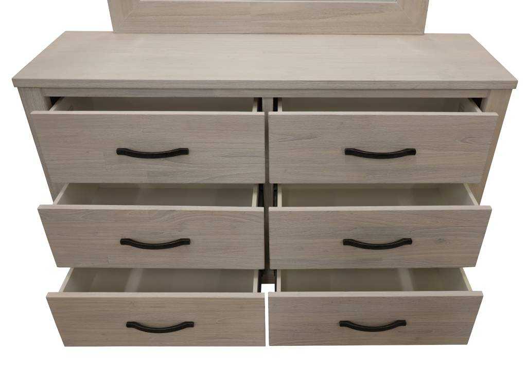 VI Florida Solid Timber Coastal Design Dresser with 6 Drawers