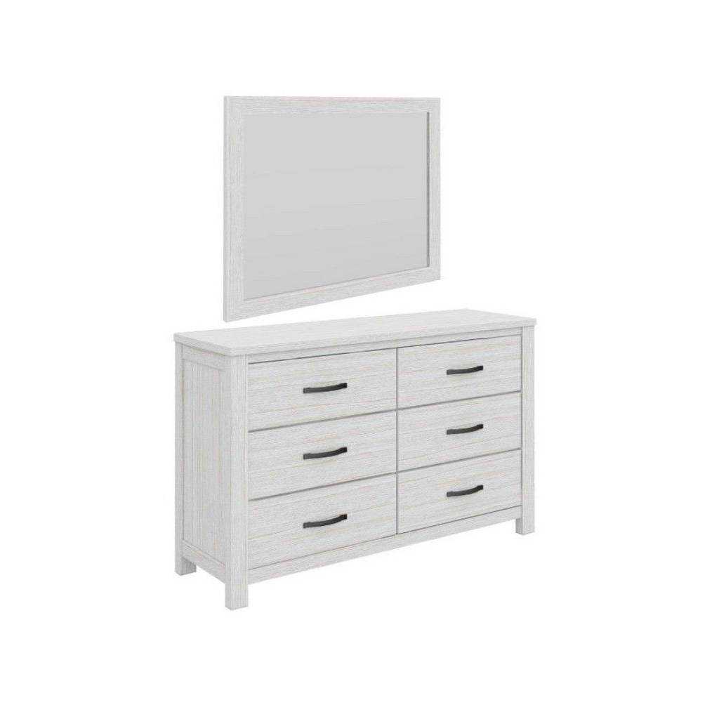 VI Florida Mountain Ash 6 Drawer Dresser with Mirror