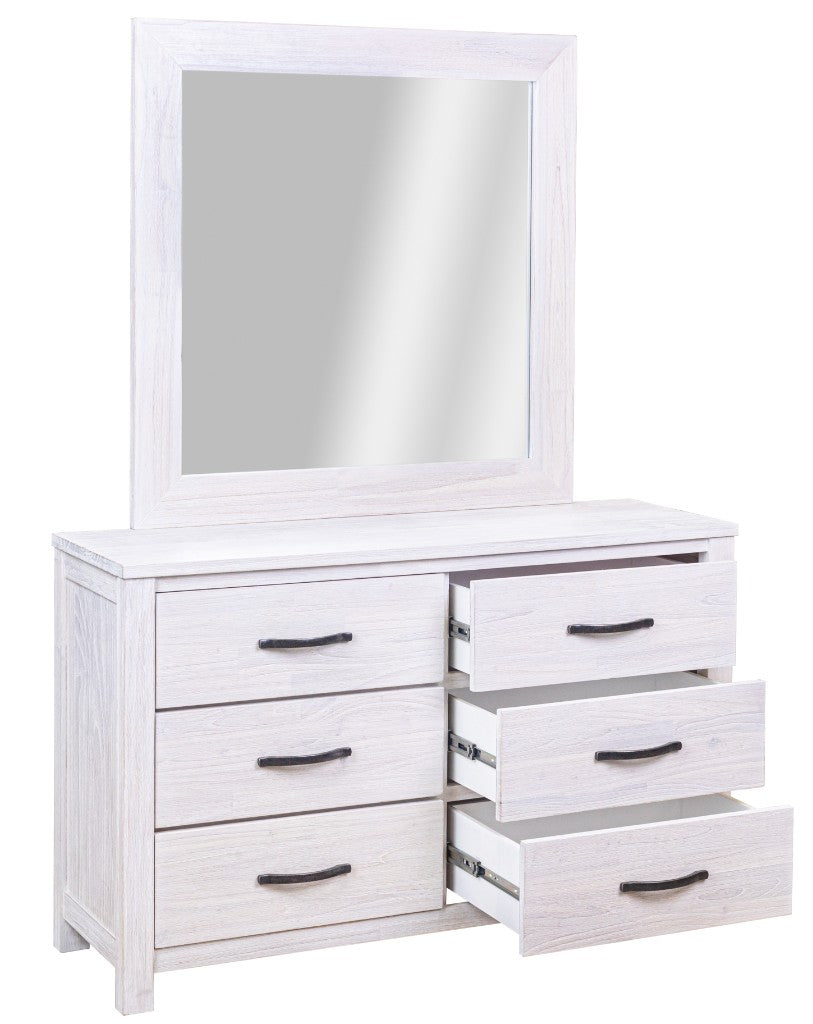 VI Florida Mountain Ash 6 Drawer Dresser with Mirror