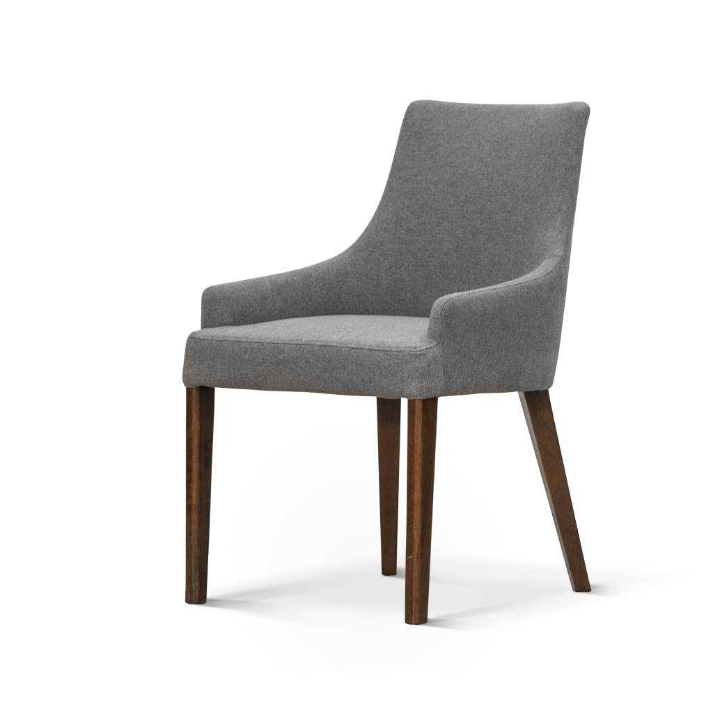 VI Roma Fabric Dining Chair with Timber Legs