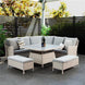 VI Rowen 8 Seater Wicker Outdoor Corner Sofa with Coffee Table Set