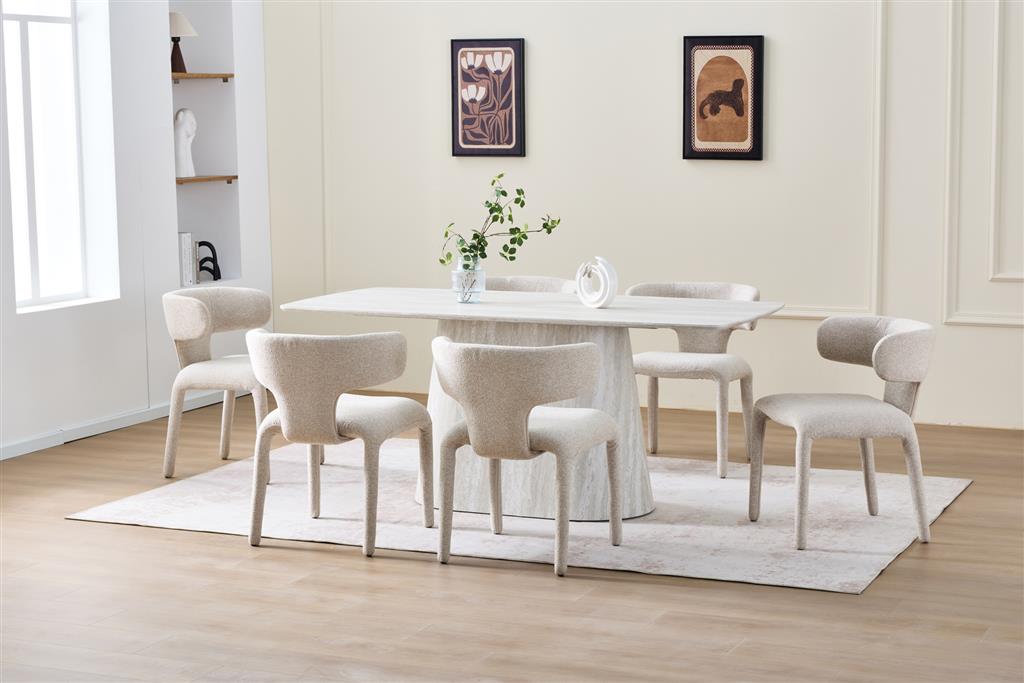 VI Haven Pedestal Base Rectangular Dining Table