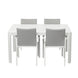 VI Baska Aluminium Extendable Outdoor Dining Table with 4 Chair Set