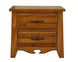 VI Federation Solid Timber 2 Drawer Bedside Table
