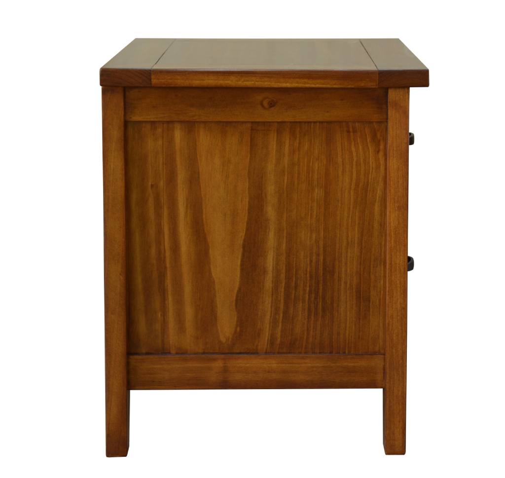 VI Federation Solid Timber 2 Drawer Bedside Table