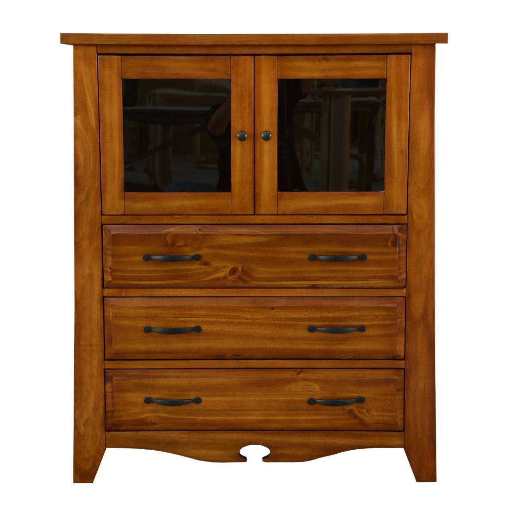 VI Federation Solid Timber 2 Door Over 3 Drawers Tallboy