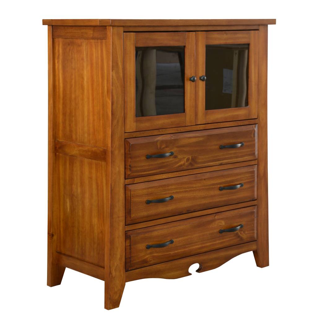 VI Federation Solid Timber 2 Door Over 3 Drawers Tallboy