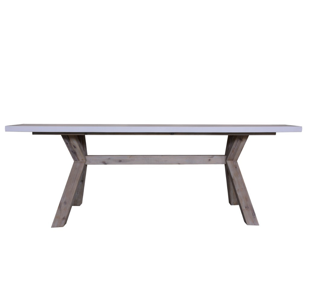 VI LIberty Concrete Top Timber Base Dining Table