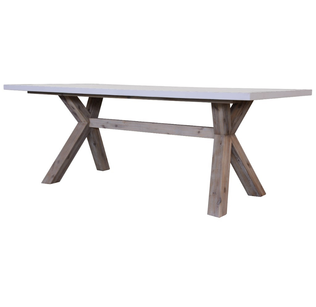 VI LIberty Concrete Top Timber Base Dining Table