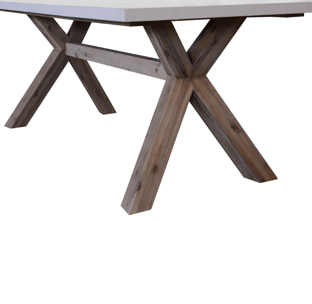 VI LIberty Concrete Top Timber Base Dining Table