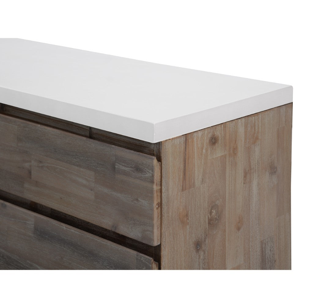 VI Liberty Concrete Top Solid Timber 2 Door 3 Drawer Buffet