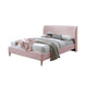 VI Cora Fabric Upholstered Timber Leg King Single Bed