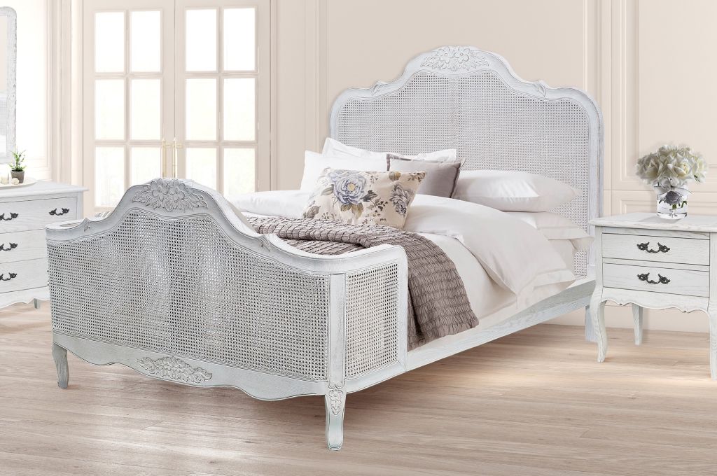 VI Fleur Solid Timber Antique Design Bed Frame