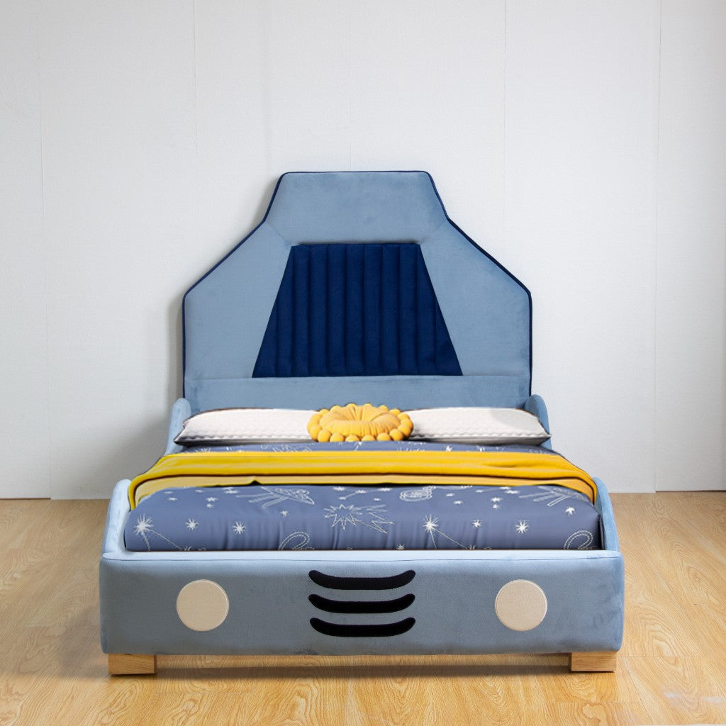VI Hamilton Fabric Upholstered Kids Car Shaped Bed
