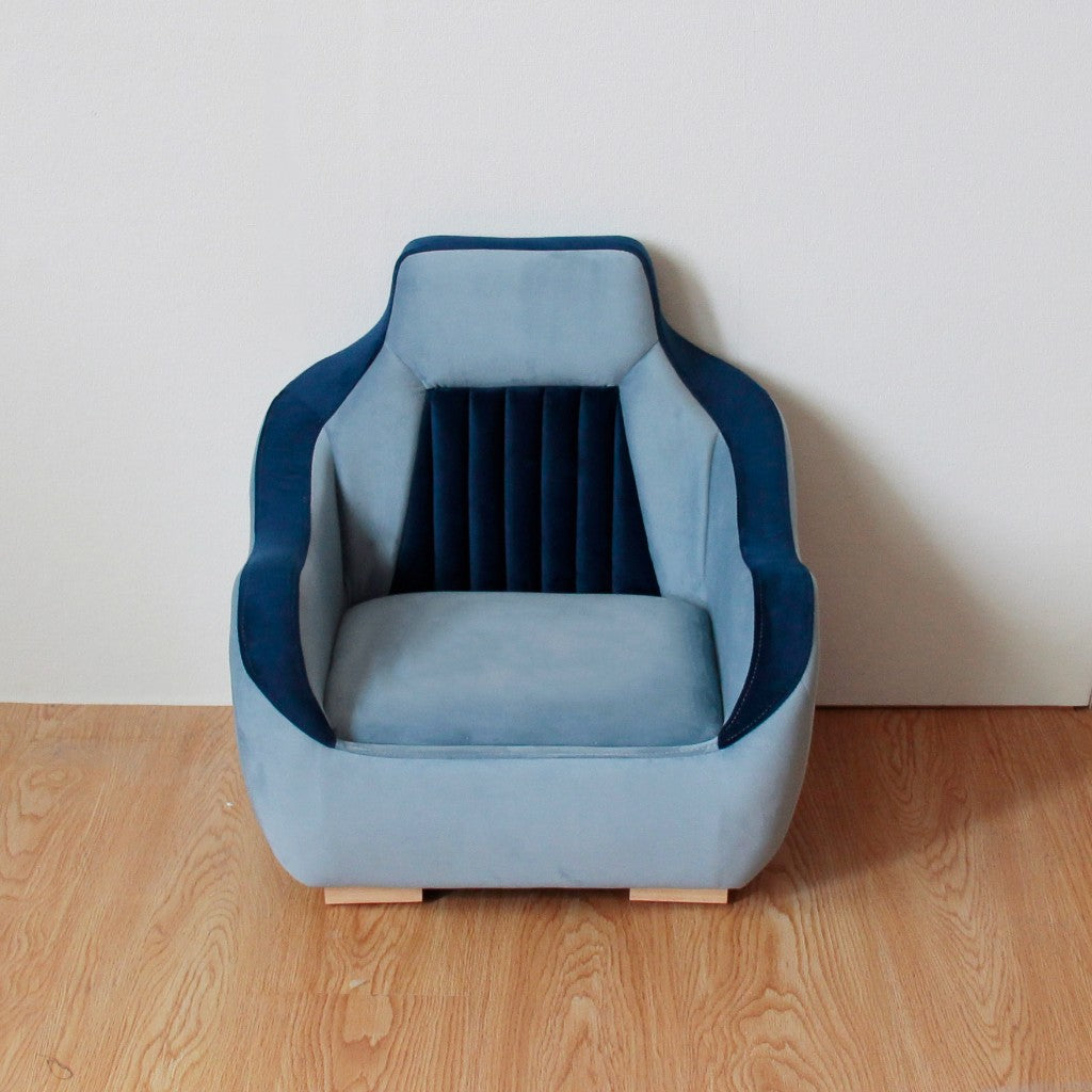VI Hamilton Velvet Upholstered Kids Low Height Armchair