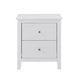 VI Lunar Solid Timber 2 Drawer Bedside Table