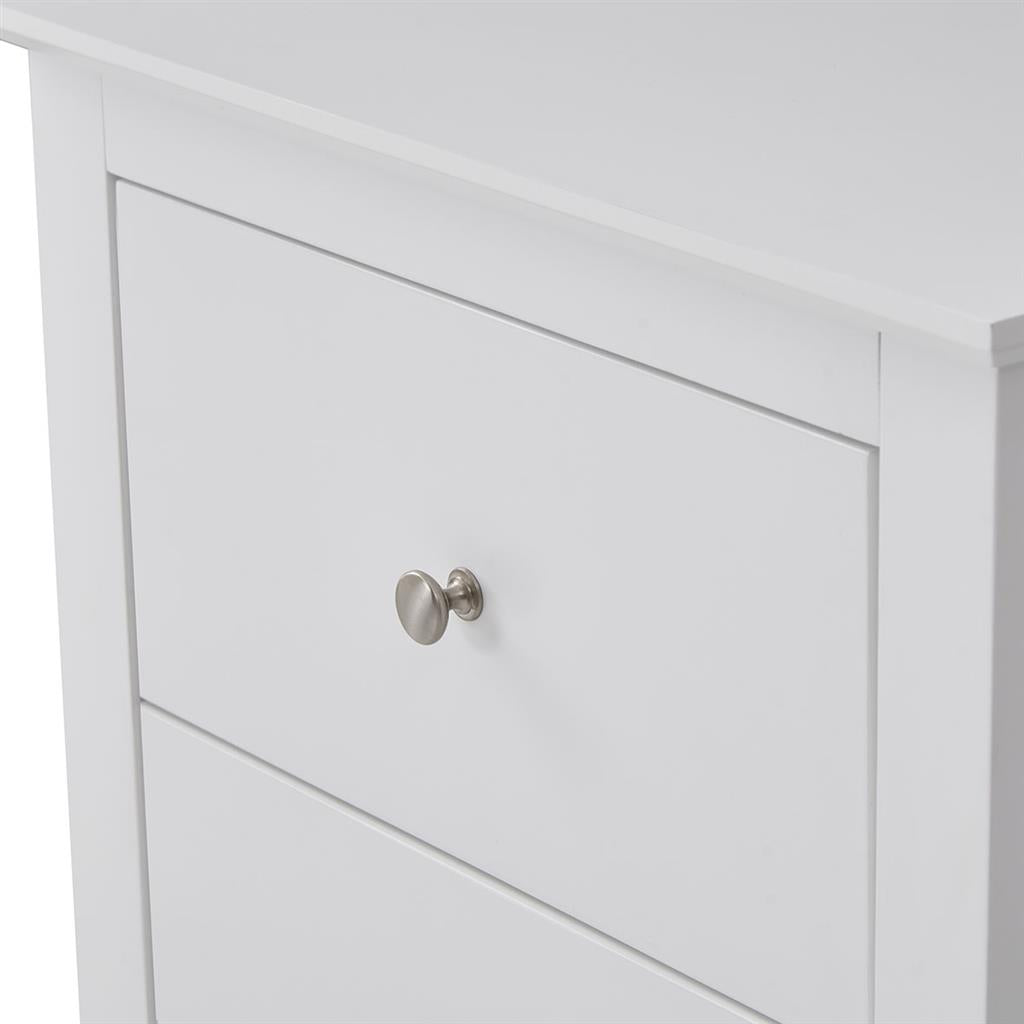 VI Lunar Solid Timber 2 Drawer Bedside Table