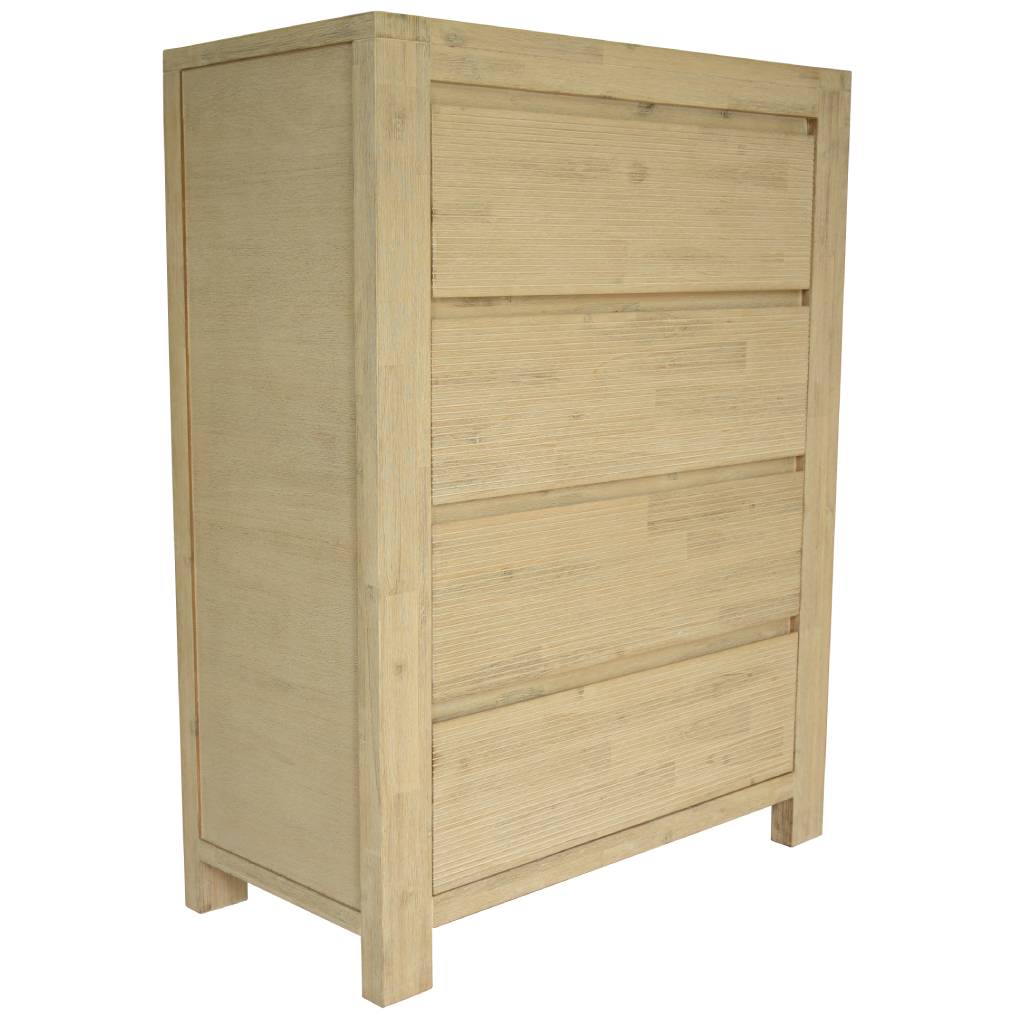 VI Nelson Solid Timber 4 Drawer Tallboy