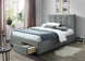 VI Oakley Fabric Uphostered  Bed With 2 Drawers on Bedend-Clearance
