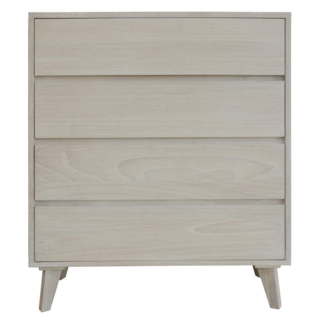 VI Polo Solid Timber 4 Drawer Tallboy