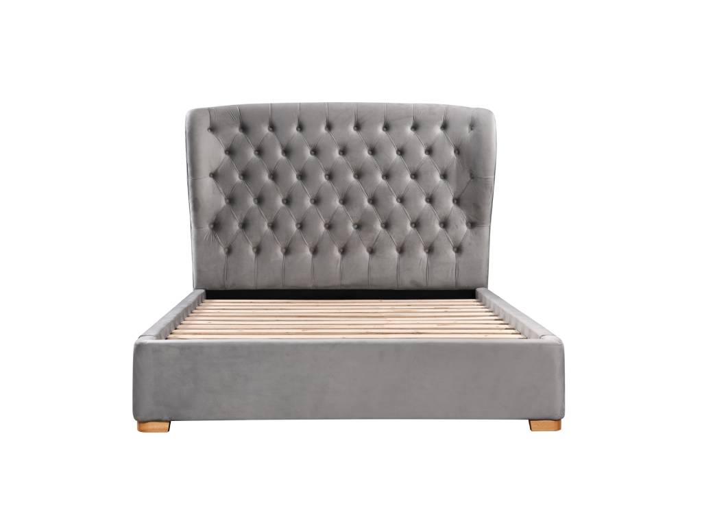 VI Rene Fabric Upholstered Tufted Buttoned Bed Frame