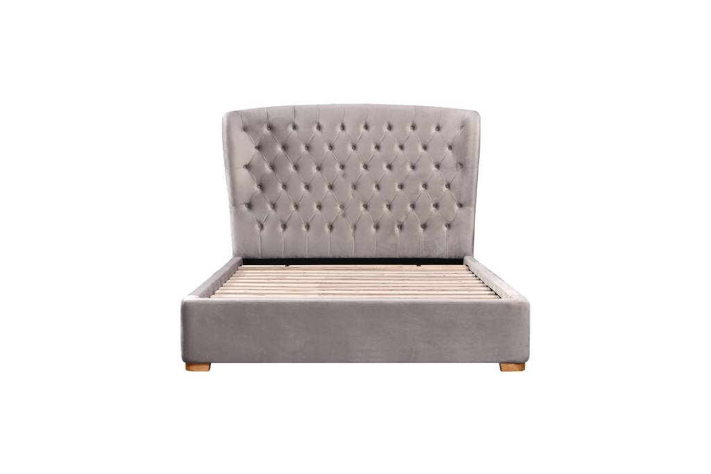VI Rene Fabric Upholstered Tufted Buttoned Bed Frame