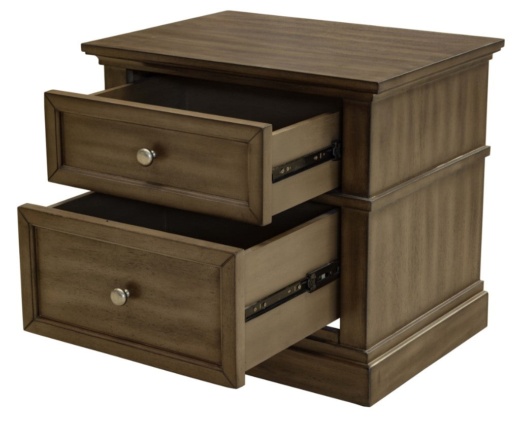 VI Whyalla Solid Timber 2 Drawer Bedside Table