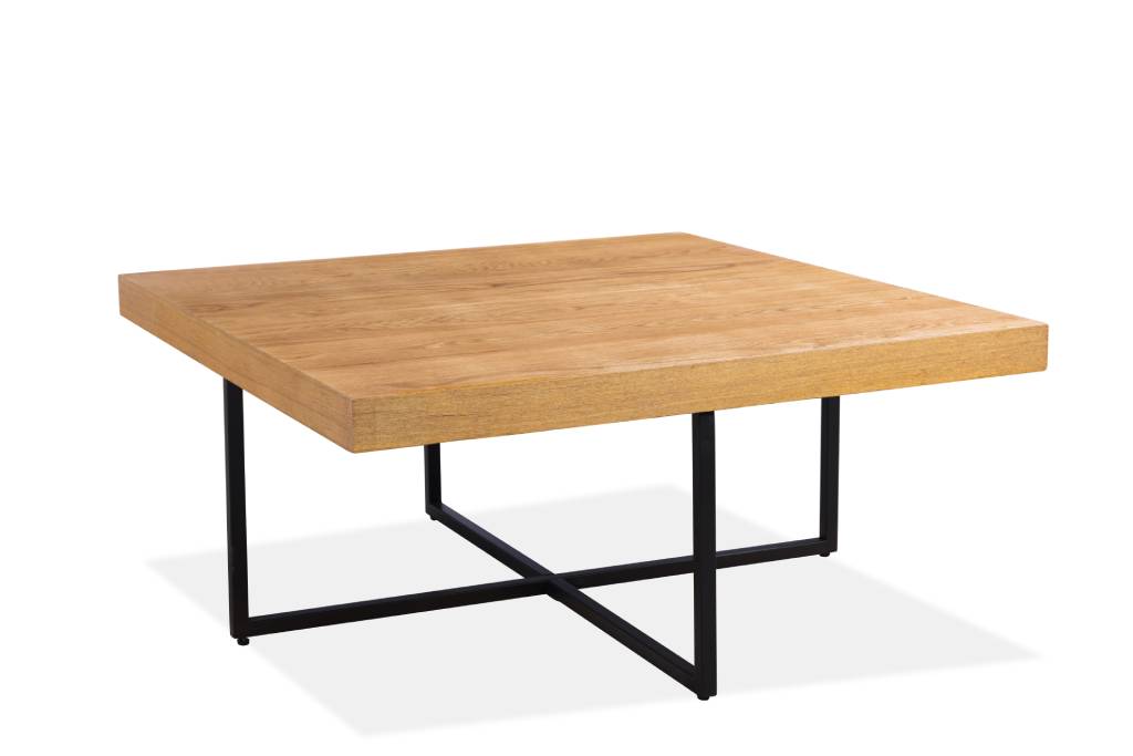VI Boston MDF Top Metal Base 2 Piece Coffee Table Set