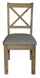 VI Cresswell Solid Timber Fabric Seat Dining Chair