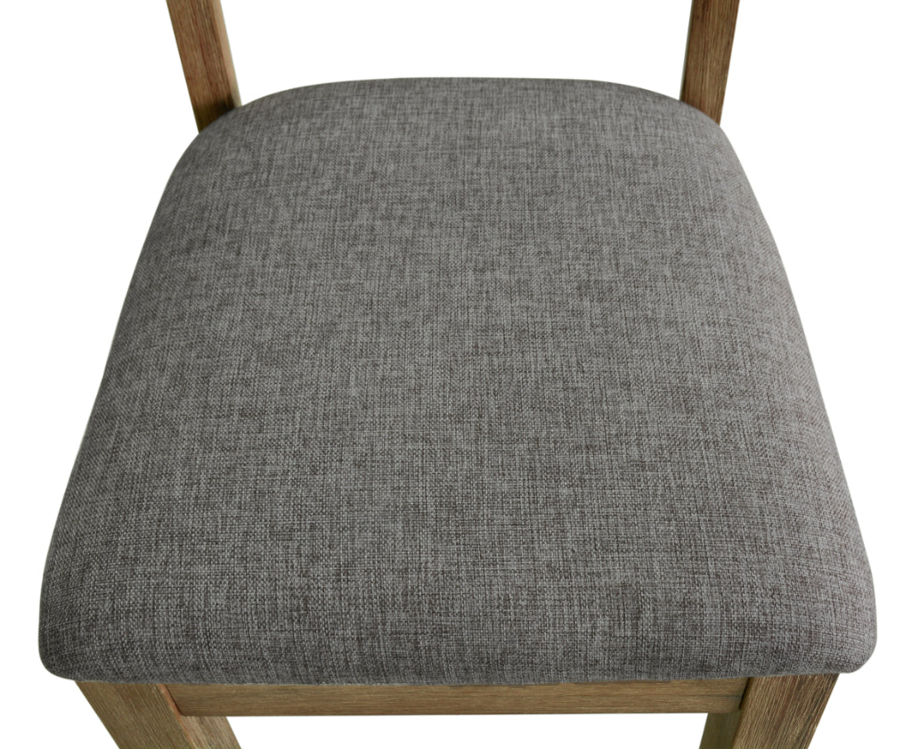 VI Cresswell Solid Timber Fabric Seat Dining Chair