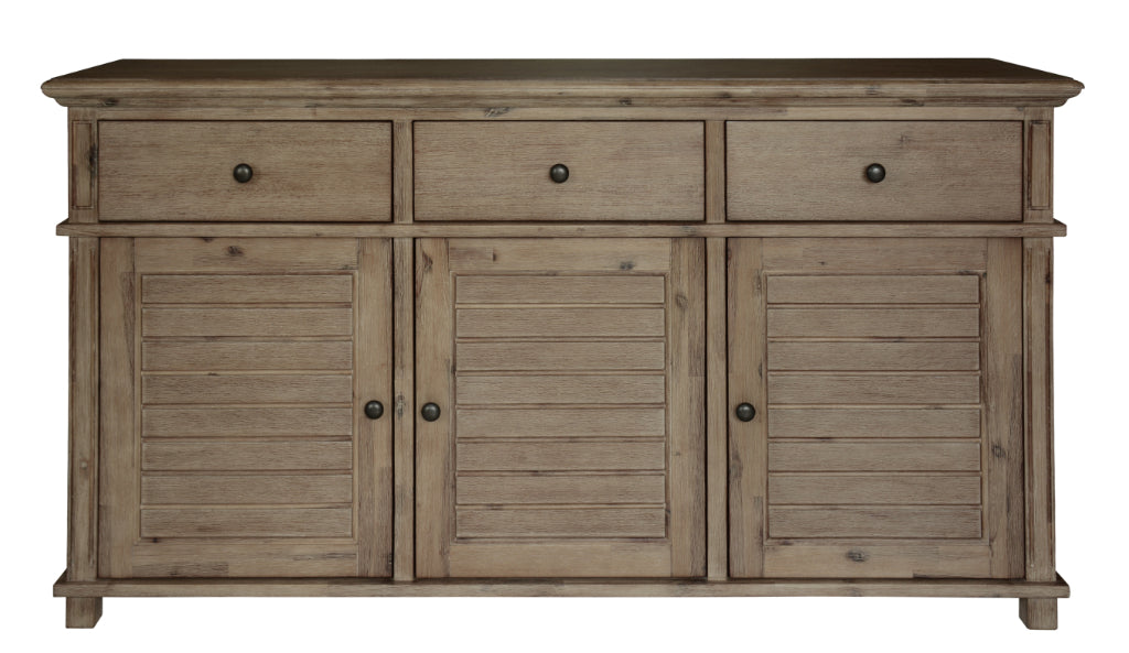 VI Cresswell Solid Timber 3 Door 3 Drawer Buffet