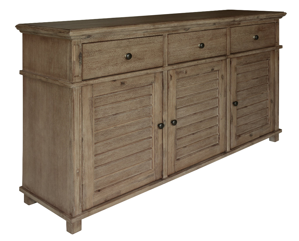 VI Cresswell Solid Timber 3 Door 3 Drawer Buffet